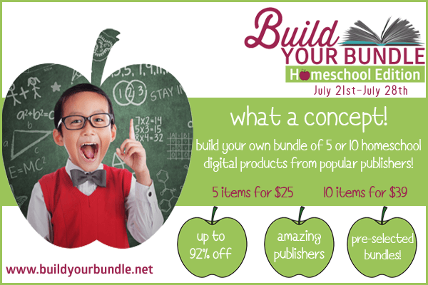 Build Your Bundle - Homeschool Edition Sale: July 21-28 Save up to 92% on Popular Homeschooling Curriculum, Many from Cathy Duffy's Top 100 Picks!