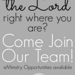 Are you looking for a way to serve the Lord right where you are? Look no further! Come join the STC team as we serve through eMinistry!