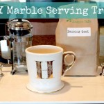 Make this beautiful marble serving tray in a few simple steps! Makes a perfect DIY Christmas gift!