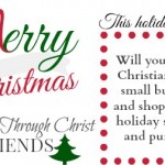 Imagine the gift you might bring to a fellow Christian by spreading the word about their Etsy shop? We're asking everyone we know to share this image via Facebook! (Or anywhere else you'd like to share.) Christians, will you consider shopping with Christian owned businesses first this year? What a holiday season we can have, together in Christ! Merry Christmas from Satisfaction Through Christ and Friends
