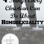 4 Things Every Christian Can Do About Homosexuality