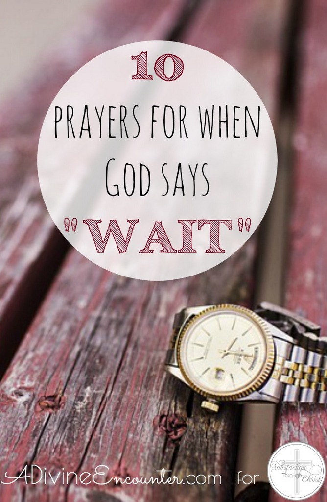 Have you ever experienced a season of waiting? It's not easy, but God has a reason for your wait! GREAT post offers 10 prayers for when God says wait.