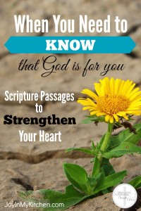 Feeling alone or doubting your place or ability,? You need to know that God is for you. Encourage your heart with these Scripture meditations.