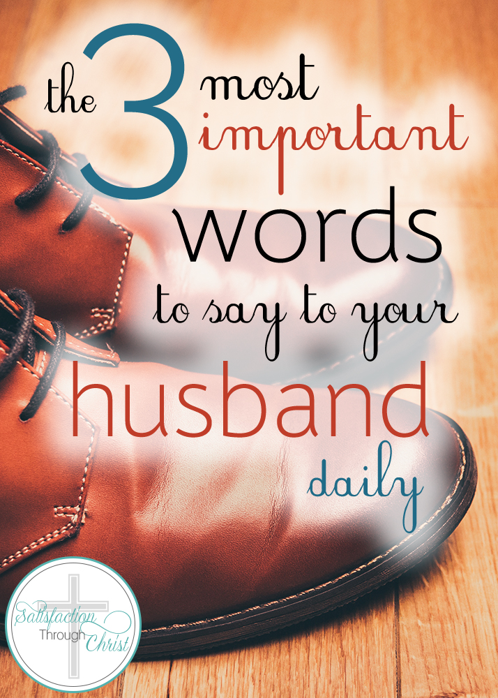 This small phrase is one of the best things you could say to your husband daily! He needs to hear it - through your words, actions, and love. Here you'll find six ways to communicate these three words everyday! Be intentional about growing your marriage today. 